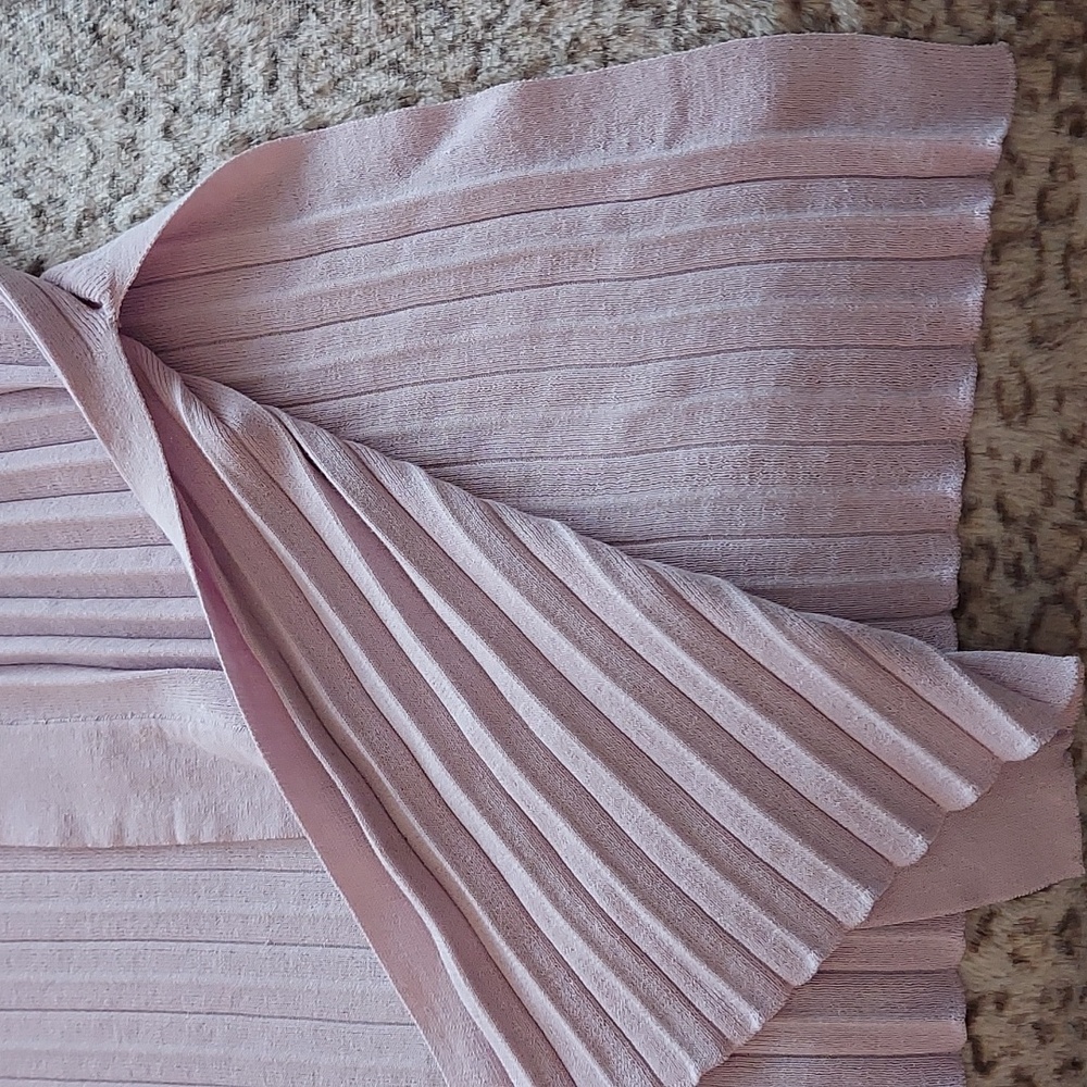 Chico's Lilac Pleated 3/4 Sleeve Duster - Picture 4 of 7